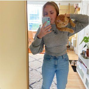 rag + bone embroidered mockneck